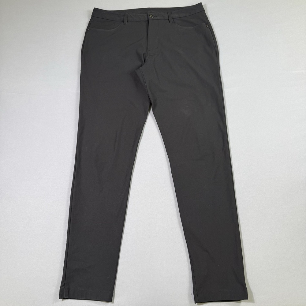 Lululemon ABC Pants Mens 33x32 Black Slim Fit 5 Pocket Warpstreme Performance